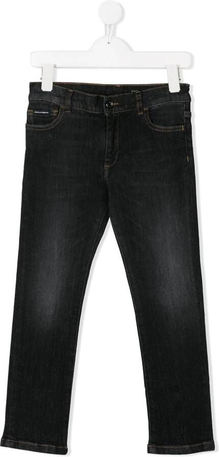 Dolce & Gabbana Kids Slim-Fit Jeans Blauw