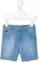 Dolce & Gabbana Kids Spijkershorts met logoplakkaat kinderen katoen Polyester Viscose Spandex Elastane 12 18 Blauw - Thumbnail 1