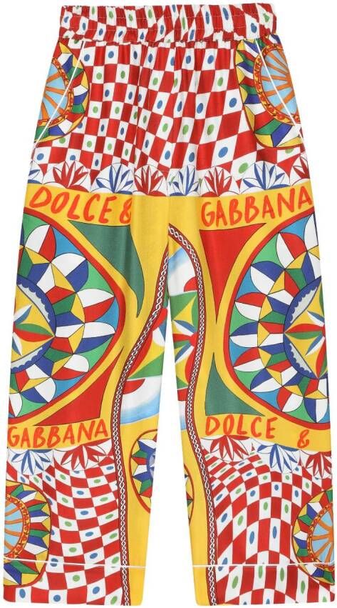 Dolce & Gabbana Kids Straight broek Rood