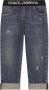 Dolce & Gabbana Kids Jeans met logoband en omgeslagen rand Blauw - Thumbnail 1