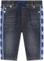 Dolce & Gabbana Kids Jeans met trekkoord en logo afwerking Blauw - Thumbnail 1