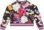 Dolce & Gabbana Kids Sweater met bloe print Zwart - Thumbnail 1
