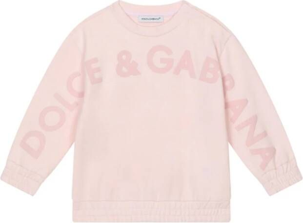Dolce & Gabbana Kids Sweater met logo-reliëf Roze