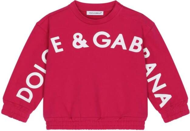 Dolce & Gabbana Kids Sweater met logo Rood