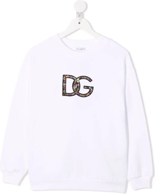 Dolce & Gabbana Kids Sweater met logo Wit