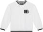 Dolce & Gabbana Kids Katoenen sweater met DG-logo Wit - Thumbnail 1