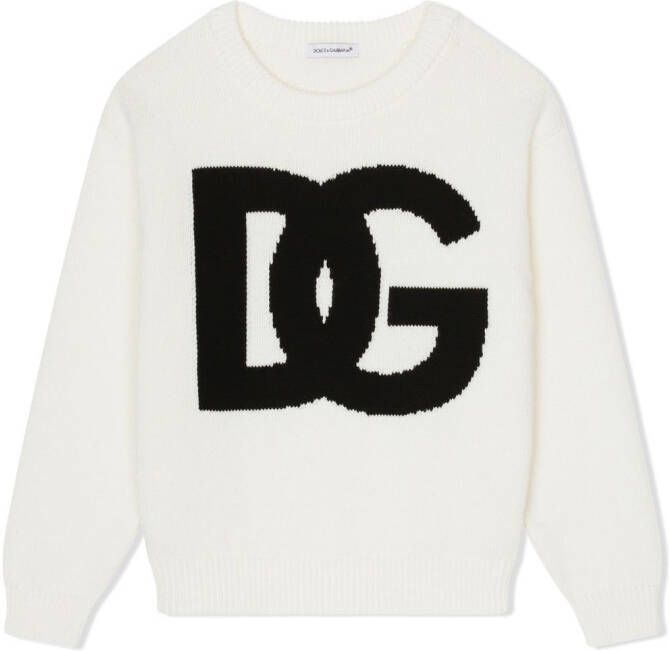 Dolce & Gabbana Kids Trui met logo Wit