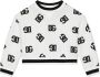 Dolce & Gabbana Kids Sweater met ronde hals en DG-logo Wit - Thumbnail 1