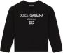 Dolce & Gabbana Kids Katoenen sweater met print Zwart - Thumbnail 1