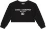 Dolce & Gabbana Kids Katoenen hoodie met geborduurd logo Zwart - Thumbnail 1