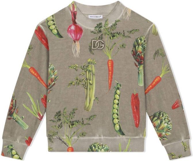 Dolce & Gabbana Kids Sweater met ronde hals Grijs