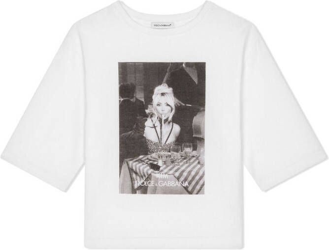 Dolce & Gabbana Kids T-shirt met print Wit
