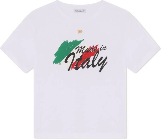 Dolce & Gabbana Kids T-shirt met logo Wit
