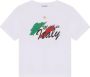 Dolce & Gabbana Kids T-shirt met logo Wit - Thumbnail 1