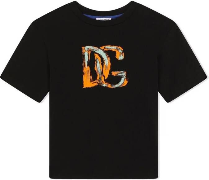 Dolce & Gabbana Kids T-shirt met logo Zwart