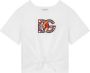 Dolce & Gabbana Kids T-shirt met logopatch Wit - Thumbnail 1