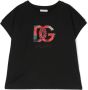 Dolce & Gabbana Kids T-shirt met logopatch Zwart - Thumbnail 1