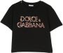 Dolce & Gabbana Kids T-shirt met logoprint Zwart - Thumbnail 1