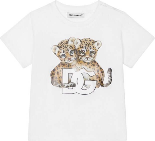 Dolce & Gabbana Kids T-shirt met print Wit