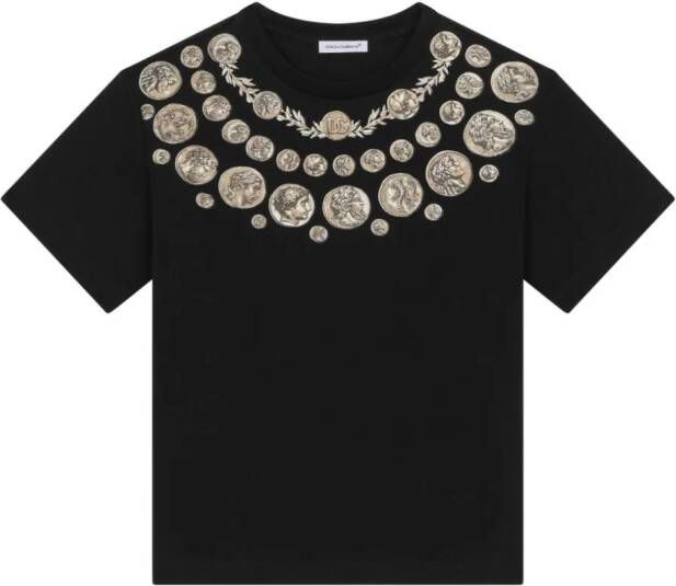 Dolce & Gabbana Kids T-shirt met print Zwart