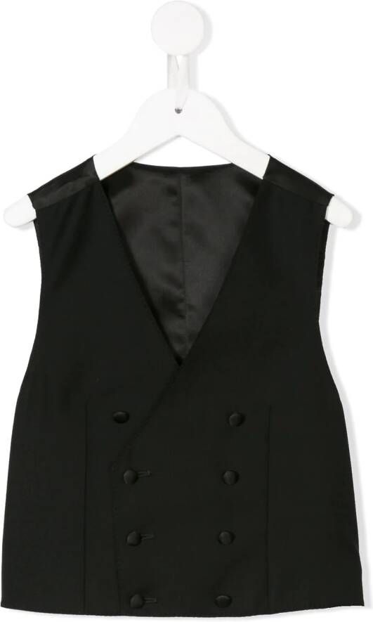 Dolce & Gabbana Kids tailored double-breasted waistcoat Zwart