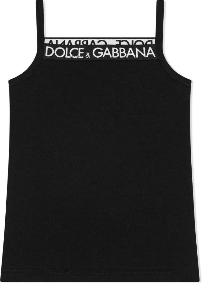 Dolce & Gabbana Kids Tanktop met logoprint Zwart