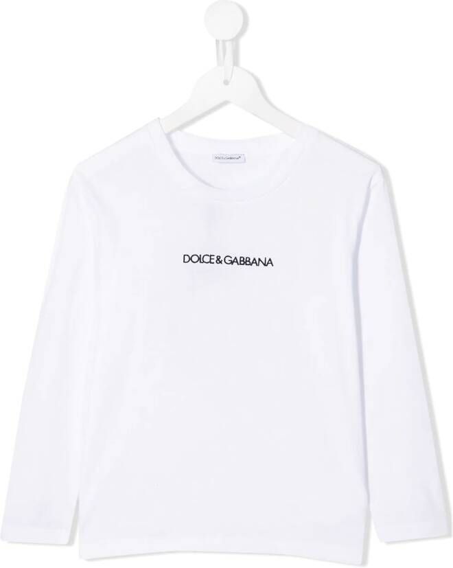 Dolce & Gabbana Kids Top met lange mouwen Wit