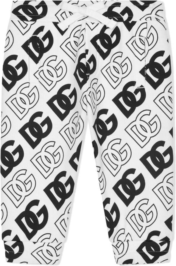 Dolce & Gabbana Kids Trainingsbroek met DG-logo Wit