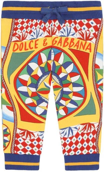 Dolce & Gabbana Kids Trainingsbroek met print Blauw