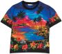 Dolce & Gabbana Kids Blouse met tropische print Blauw - Thumbnail 1