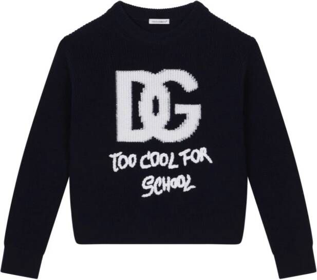 Dolce & Gabbana Kids Trui met logo Zwart