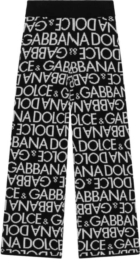 Dolce & Gabbana Kids Trui met monogram-jacquard Zwart
