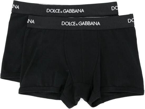 Dolce & Gabbana Kids Twee boxershorts Zwart