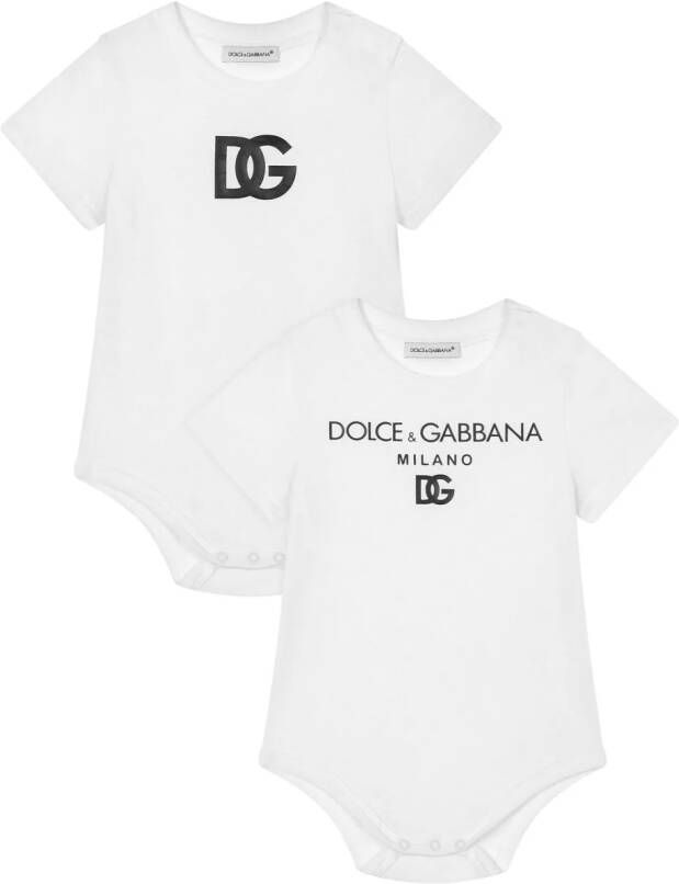 Dolce & Gabbana Kids Twee rompers Wit