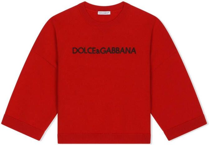Dolce & Gabbana Kids Wollen trui Rood