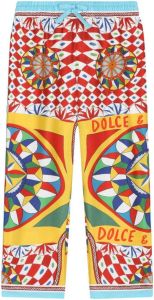 Dolce & Gabbana Kids Zijden broek Rood