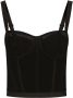 Dolce & Gabbana Gedrapeerde tulen korset top Zwart - Thumbnail 1