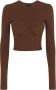 Dolce & Gabbana Korset top met lange mouwen Bruin - Thumbnail 1