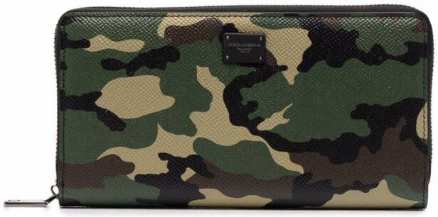 Dolce & Gabbana Leren portemonnee Groen