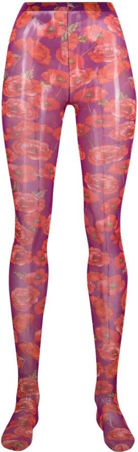 Dolce & Gabbana Legging met bloemenprint Paars