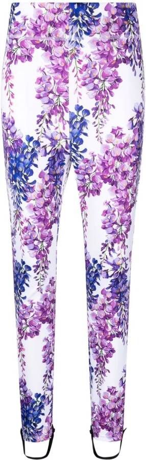 Dolce & Gabbana Legging met bloemenprint Paars
