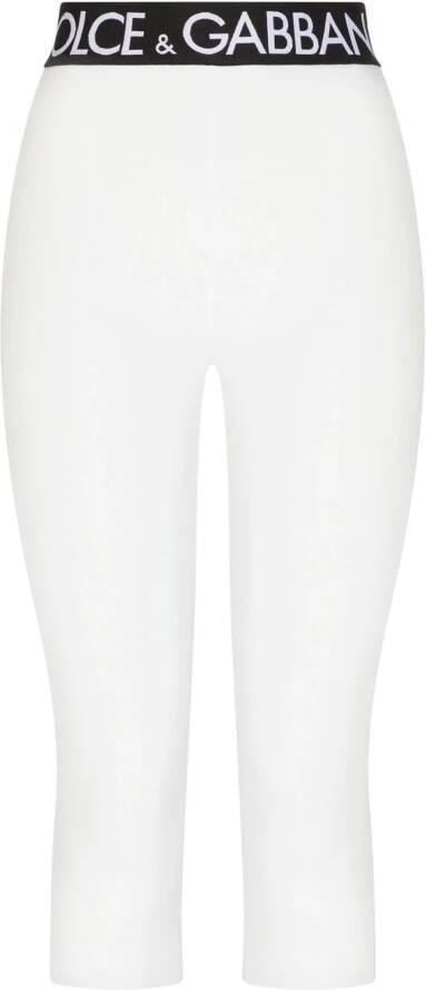Dolce & Gabbana Legging met logoband Wit