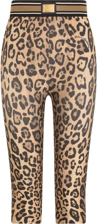 Dolce & Gabbana Legging met luipaardprint Bruin