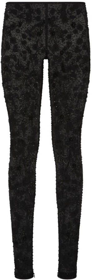 Dolce & Gabbana KIM DOLCE&GABBANA legging met geborduurde tule Zwart