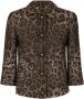 Dolce & Gabbana leopard-patterned jacquard jacket Bruin - Thumbnail 1