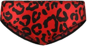 Dolce & Gabbana Slip met luipaardprint Rood