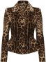 Dolce & Gabbana Blazer met enkele rij knopen en luipaardprint Bruin - Thumbnail 1