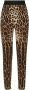 Dolce & Gabbana Legging van stretch-zijde met luipaardprint Bruin - Thumbnail 1