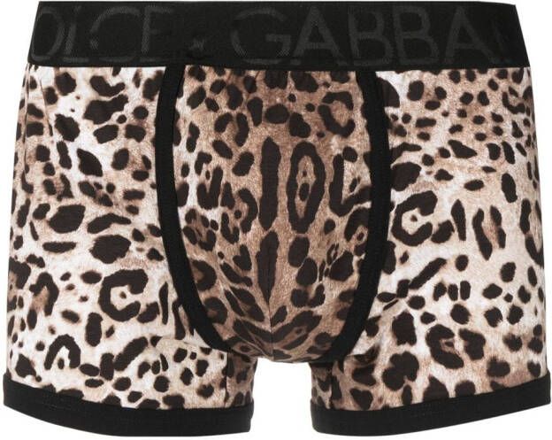 Dolce & Gabbana Boxershorts met logoprint Bruin