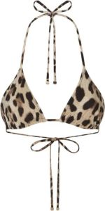 Dolce & Gabbana Bikinitop met luipaardprint Beige